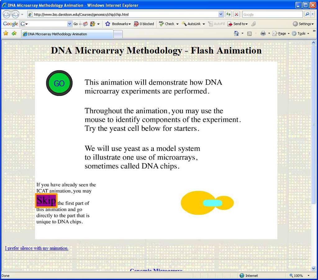 DNA microarrays http://www.bio.davidson.