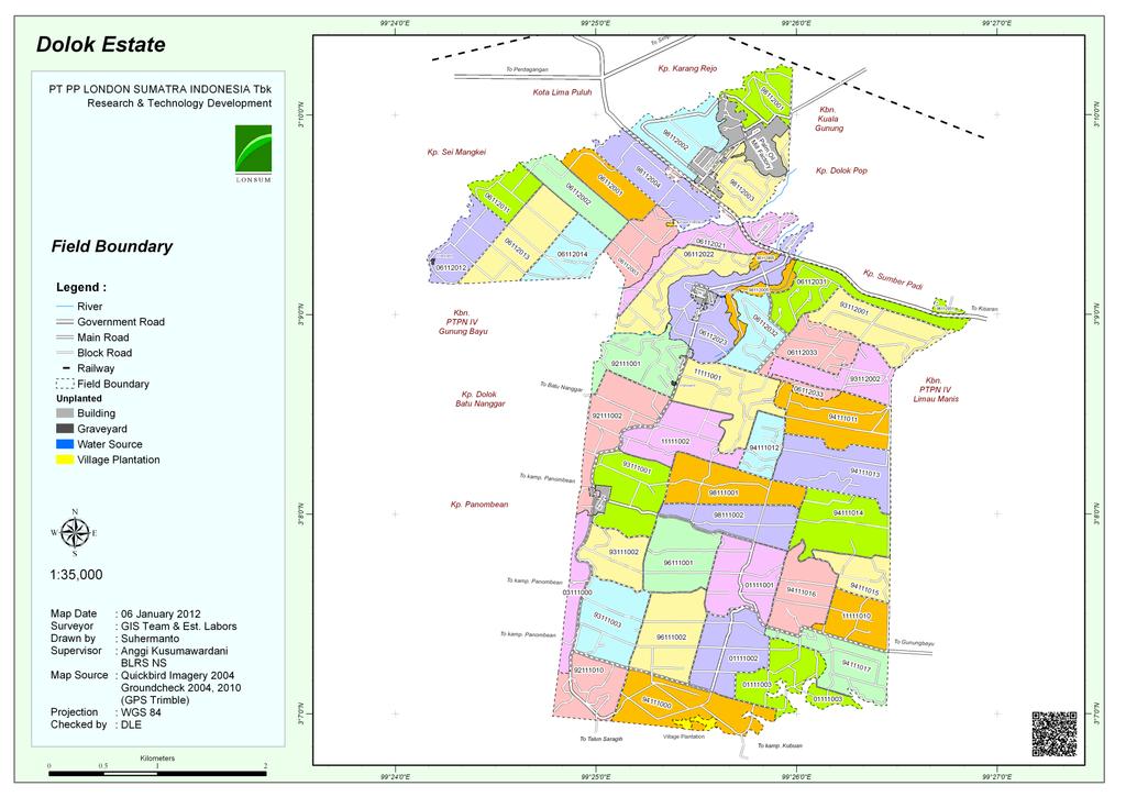 Figure 1c Map of Dolok Estate Source: Lonsum, April 2014 WI-835265 Doc ID: 3843 /