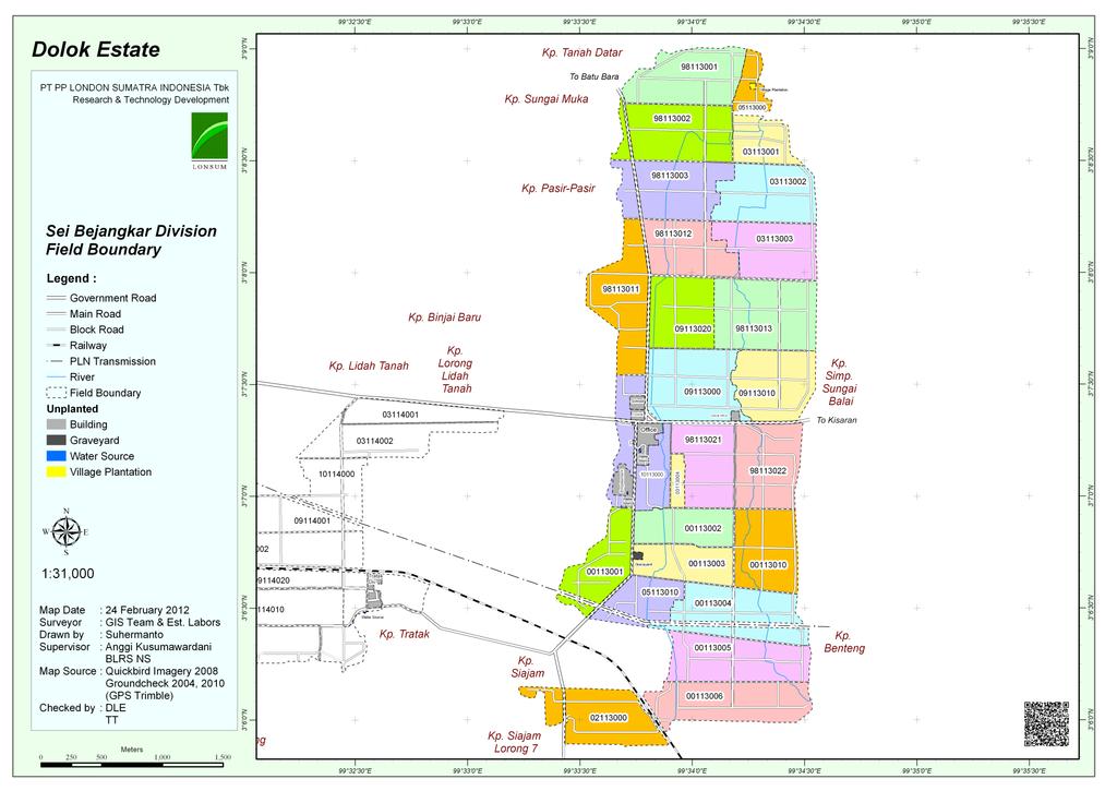 Figure 1d Map of Dolok Estate Sei Bejangkar Division Source: Lonsum, April 2014 WI-835265 Doc ID: