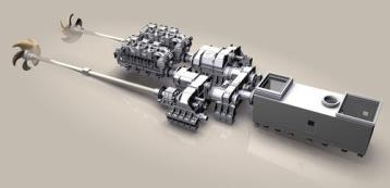Propulsion system Heavy main engine Light electric motor Unmanned/ autonomous