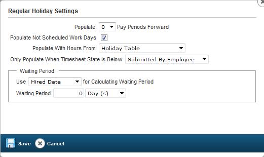 Populate 0, 1, 2 or 3 Pay Periods Forward - gives you the ability to populate up to three pay periods forward. b.