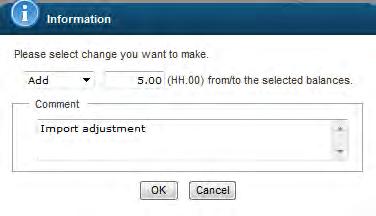 - To change a remaining balance, select the button.