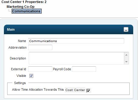 For example, under Executive Offices there are 4 children. 5. By clicking on one of these cost centers, you have the option to view the properties assigned, as shown below. 6.