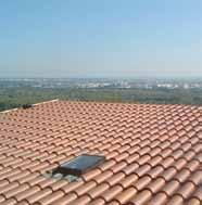 The tiles fixed in this way can withstand extreme winds. The lightweight properties of the roof tile allow it to be used on renovation projects or overlaying existing roofs.