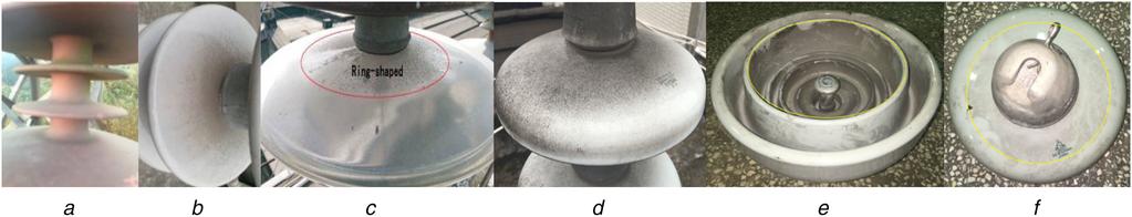Fig. 1 Field insulators with ring-shaped non-uniform pollution Fig. 2 