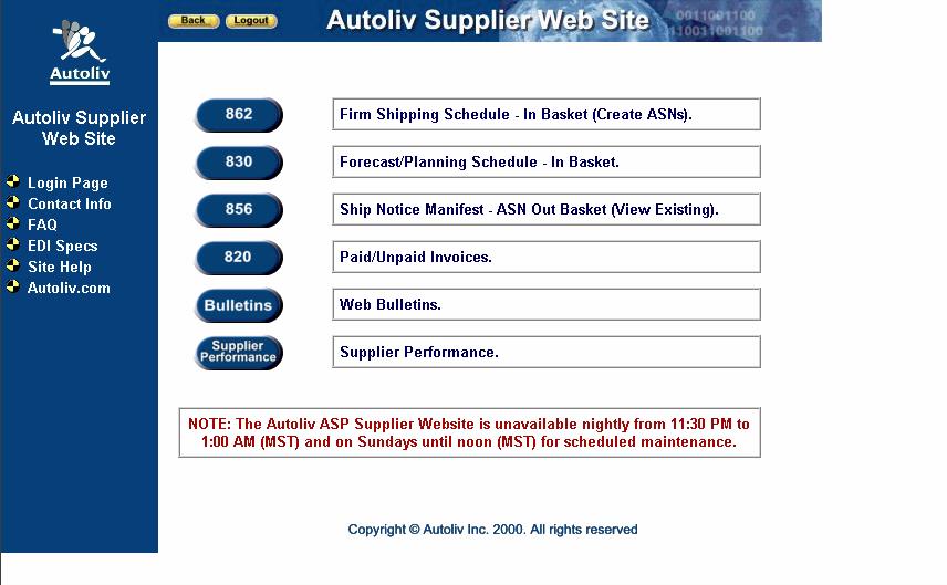ASN Creation ASNs (Advanced Ship Notice) should be created for each shipment of components that are sent to any Autoliv facility.