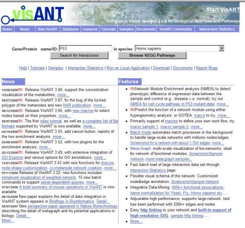 (2004) VisANT: an online visualization and analysis tool