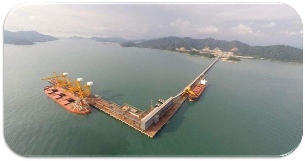Photos of Malaysia terminal IMPORT BERTH Import Wharf: 750 m Depth: 25 m 3 Ship Unloaders Nominal capacity: