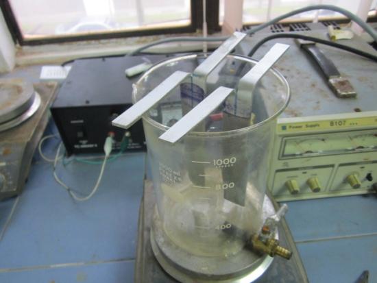 Laboratory Apparatus A laboratory batch electro reactor was designed and performed in a cylindrical glass cell (volume 1 ml) with stirring at constant speed.