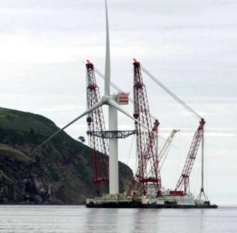 5-MW turbines in offshore application for the first time.