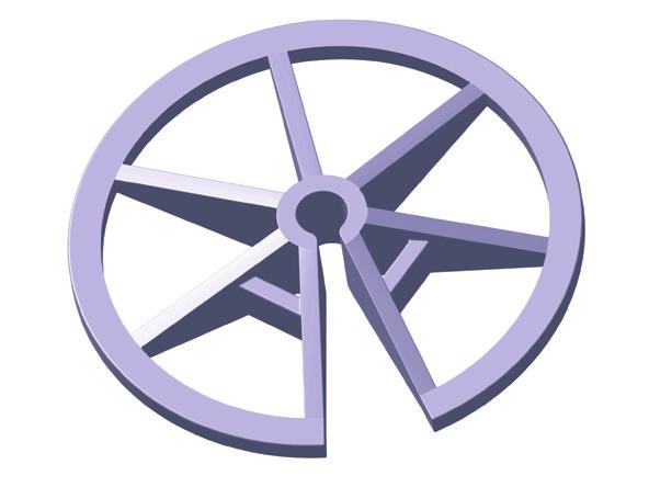 REBAR SPUNCAST WHEEL Special rebar wheel used in the manufacturing of spuncast utility