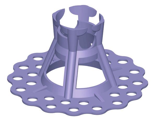 REBAR SUPPORT STYROFIX - EXTRA Special spacer with sand plate used on soft surfaces and insulation material. Extremely stable design with double coverage.