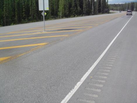 C (Fair Markings) Pavement striping and other markings are in fair condition.
