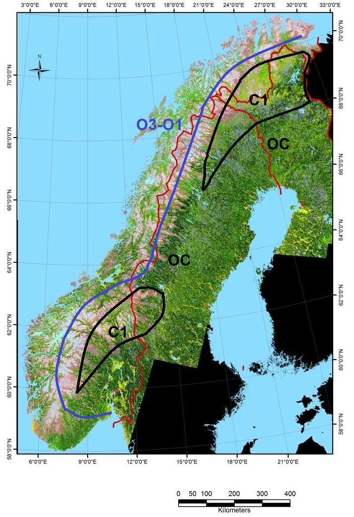 Biogeography of reindeer pastures C1: dry, continental climate.