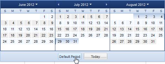 Additionally, this calendar may be configured to display days containing timesheet exceptions or planned time off.