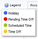 These items are viewable on the calendar to provide a more complete accounting of your time. If you are assigned to multiple slots (i.e.; split shifts, two or more time slices in one day) during a scheduled time period, the entire amount of time scheduled appears as a single entry on your calendar.
