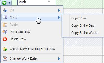 Navigate to where you want to paste the copied information. From the drop-down arrow next to the Insert icon, select Paste 1 Entry.