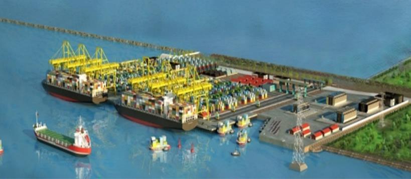 TRANSPORTATION INFRASTRUCTURES Lach Huyen Deep Sea Port - Haiphong Draft: -14m
