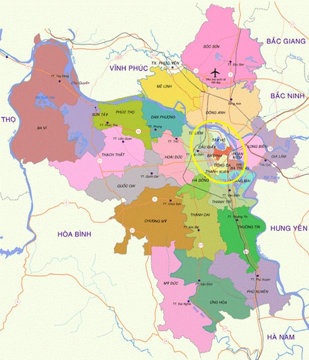 Now the population density in Hanoi as well as before the expansion of administrative boundaries, not equal between the urban district and rural area.