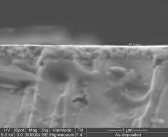 in Fig., the surface morphology reveals the nano-crystalline TiO grains, which combine to make denser films significantly with the increased temperatures.
