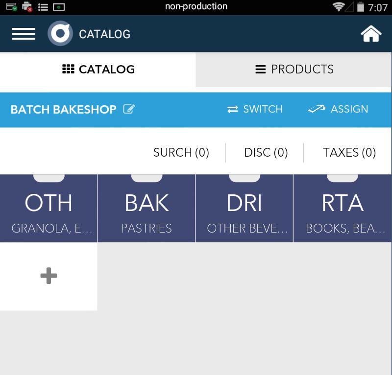 Adding taxes to an item: Merchants can enable or disable taxes for each item in the Order Details view.