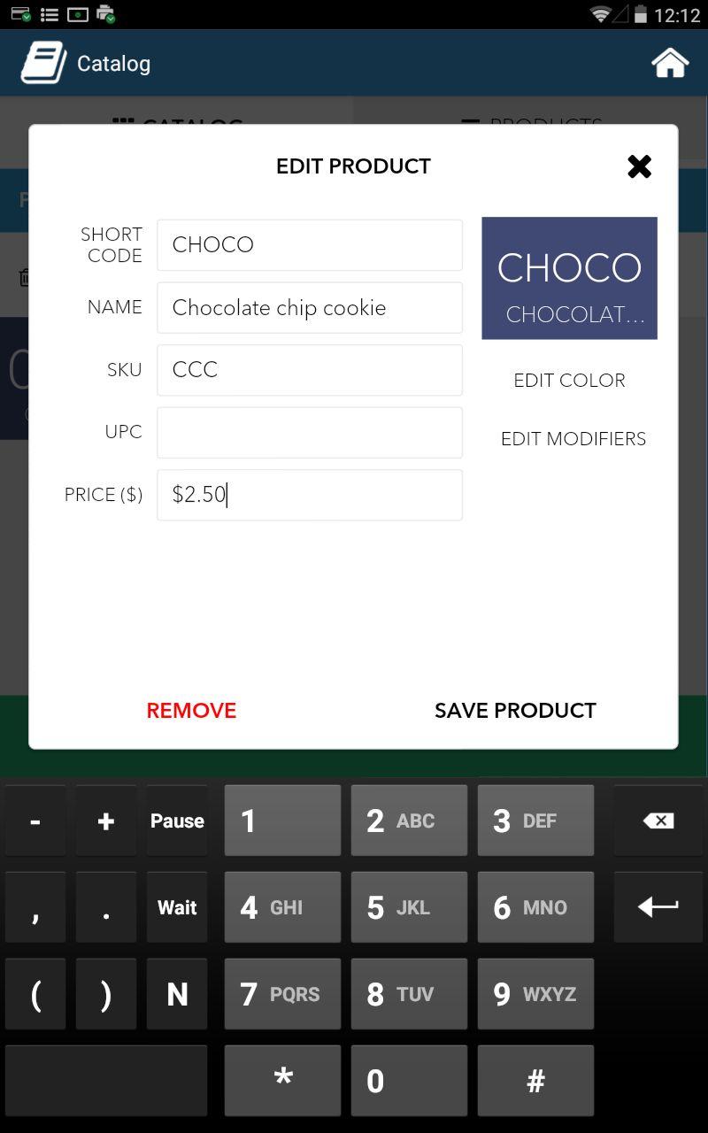 Utilizing barcodes in the register app: After adding UPC s to products within the catalog, merchants can scan the barcodes