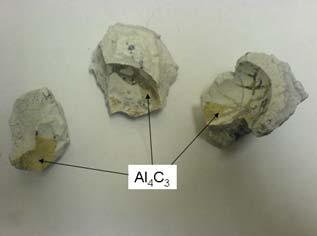 Samples from the bath were taken at 3 different positions (see Figure 2). Figure 3 shows a post-mortem picture of the crucible containing the solidified bath and metal for the 12- hour test.