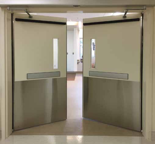 HOSPITAL S, MEDICAL APPLICATIONS, DOUBLE EGRESS S SYSTEMS RETRO-FIT OPTION BEFORE AFTER The most versatile door for your toughest Retro-fit Applications Minimum side room requirements provides