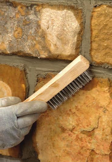 tool to smooth out the mortar joints to the desired depth.