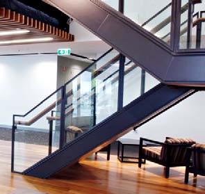 To ensure compliance with Australian standards, minimum distances are maintained between stanchions / balustrade and the innermost point of the handrail.