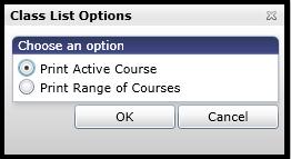 In order to access the Class List program, click the Class List option from the toolbar menu. 2.