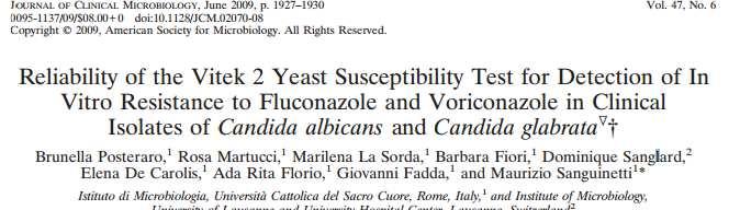 VITEK 2 Evidence 2 In conclusion, the Vitek 2 system provides a very promising alternative to reference methods for antifungal susceptibility testing of isolates belonging to the most clinically