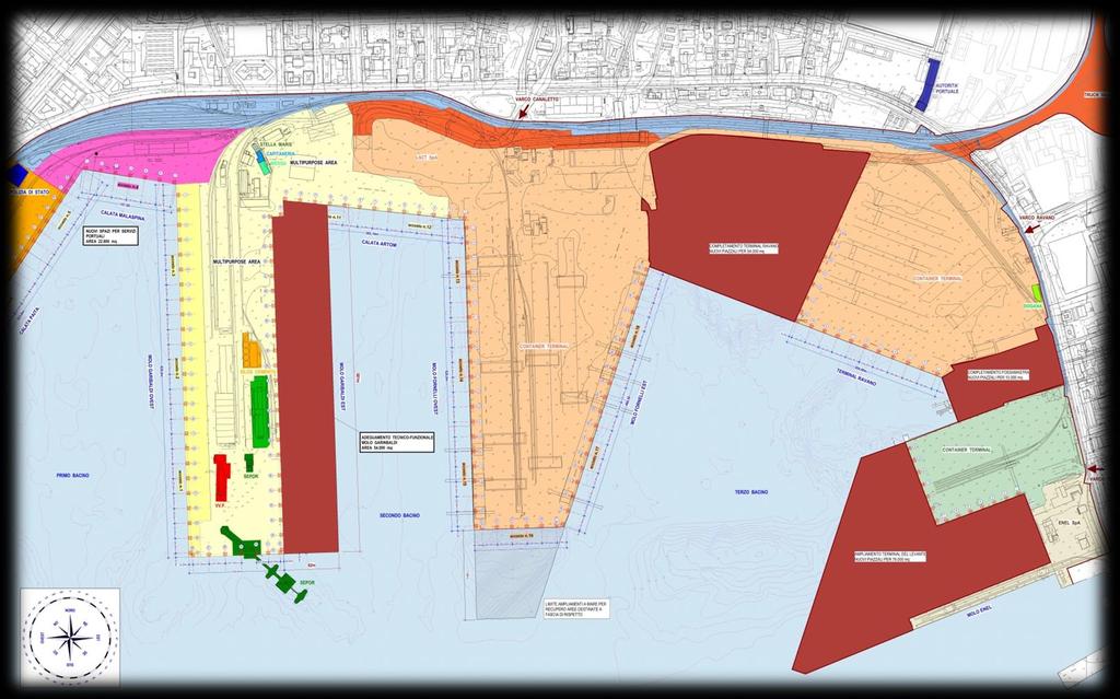 Port of La Spezia Development projects Container terminal expansion (Ravano Terminal, molo Fornelli) Port dredging to allow ULCS