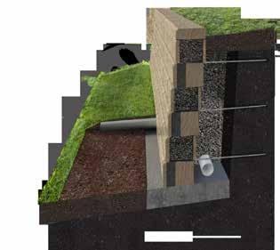 RETAINING WALL INSTALLATION GUIDE SOIL REINFORCED WALLS WITH GEOGRID Overview Austral Masonry s Hastings segmental block retaining wall system utilizes its shape and weight in order to resist the