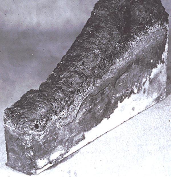 In summary, the corrosion processes for the 70% Al 2 O 3 brick were: 1. Slag coated the surface of the hot refractory, and corrosion began as the surface temperature exceeded about 1265-1380 o C.