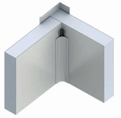 Semi-Flush Profiles PVC Coving Profile PVC Internal Corner Coving PVC internal corner coving has been designed to be fixed to a 3-way corner profile and to interface with a 55mm radius