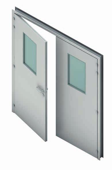 Semi-Flush Double Door Leaf Technical Details Type: Semi-Flush double door leaf and frame. Core: ECOsafe PIR / MF Core. Thickness: 40 mm (Tol. ± 1,0 mm) doorleaf.