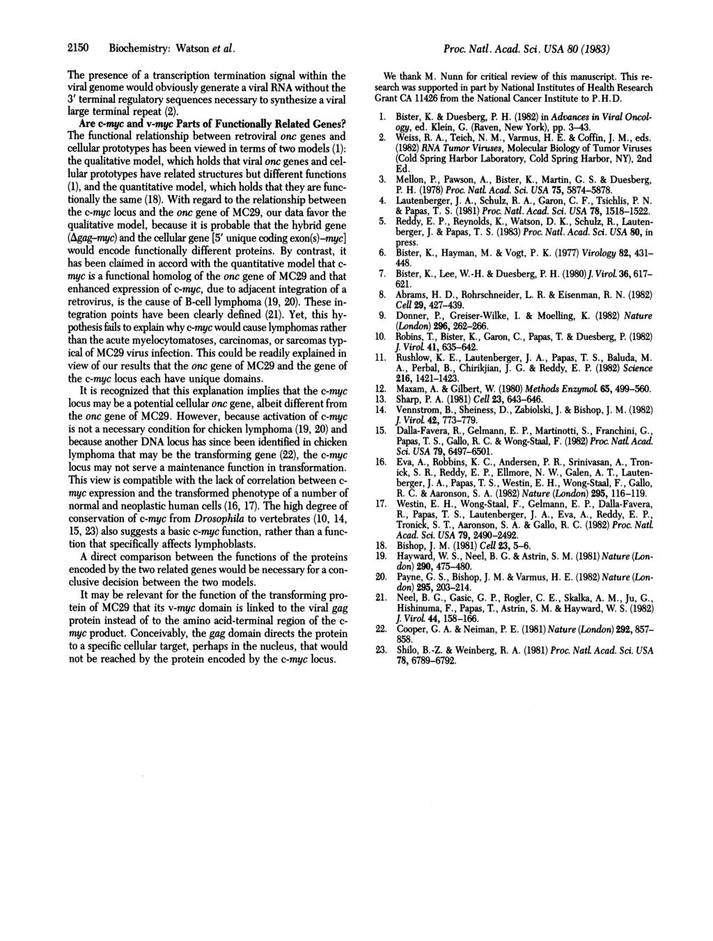 2150 Biochemistry: Watson et al.
