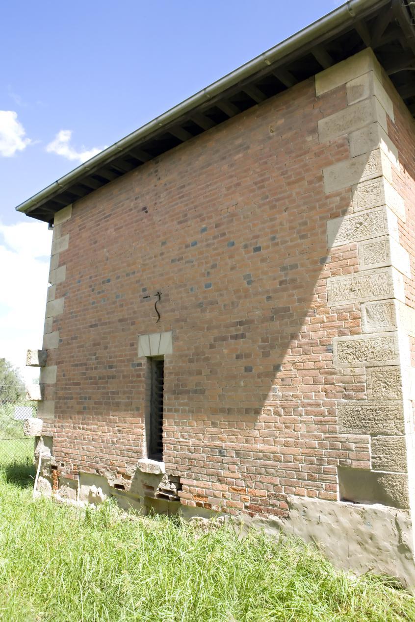 Figure 110- Northern Elevation. o o o o Sandstock brickwork with sandstone block quoining on a sandstone foundation.