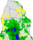 SEASONAL RAINFALL IS MIXED, LEADING TO LOCALIZED FLOODS AND DROUGHT METEOSAT SEASONAL RAINFALL ESTIMATES COMPARED TO NORMAL, THROUGH 10 FEBRUARY 2001 Source: METEOSAT Satellite Imagery, http://users.