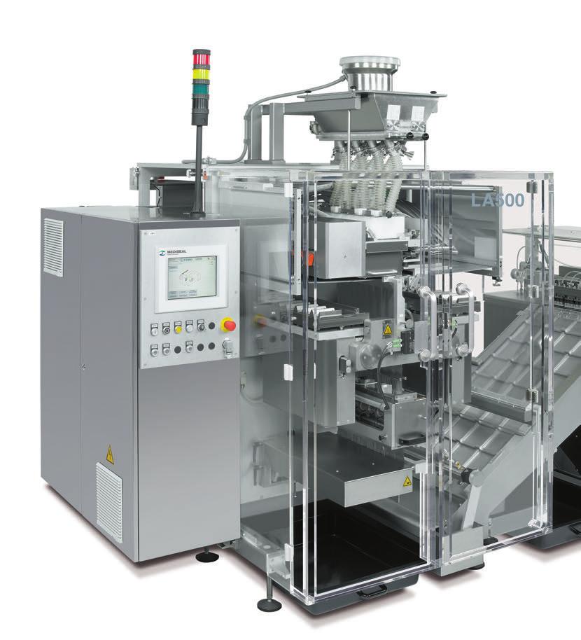 LA500 MAXIMUM PERFORMANCE IN THE SMALLEST SPACE. The LA500 is a high-speed packaging machine. The vertical design allows maximum performance with minimum space requirements.