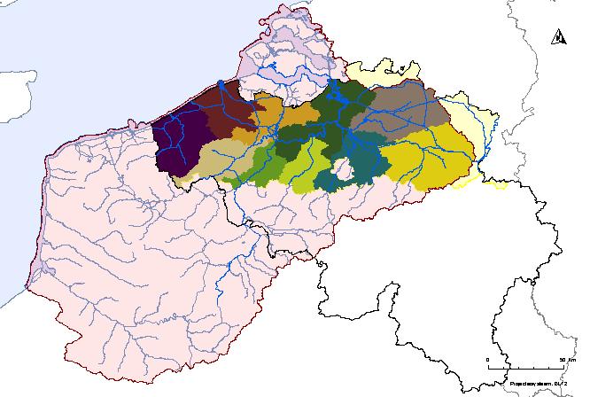 Figure 1: Situation of the international Scheldt river basin