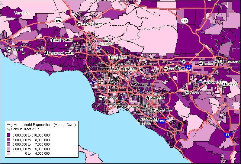 NAVTEQ Detailed Census Map Content Compatible with BI and
