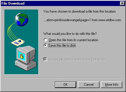 Next, you ll see a File Download dialog box appear.