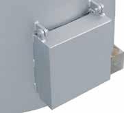 Thermocouple for melting bath control Emergency outlet for safe melt discharge in case of crucible break The TB.