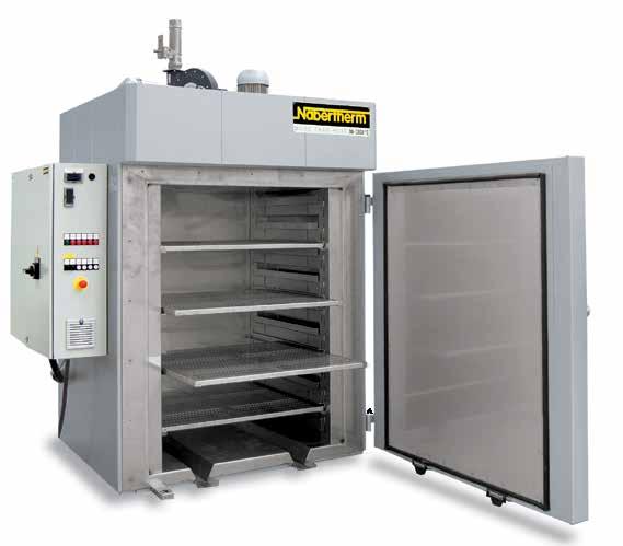 Air Circulation Chamber Furnaces/Ovens with Safety Technology for Solvent-Containing Charges According to EN 1539 or NFPA 68 Ship-lock type furnace N 560/26HACLS with safety technology, front