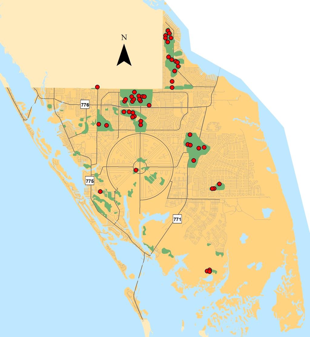 Englewood Gulf Cove North Current Distribution of oak