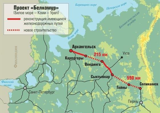 11. New Arctic Railway Projects Belkomur Railway Project: A 712 km of new railways
