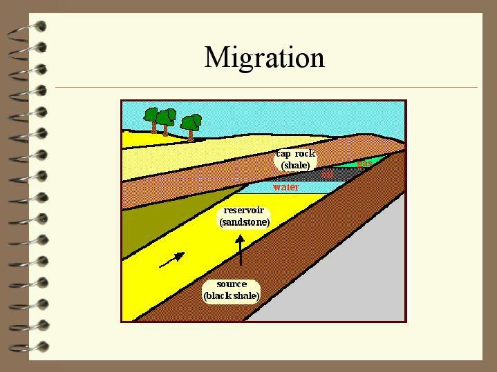 Migration Phases separate according to density, with the most dense