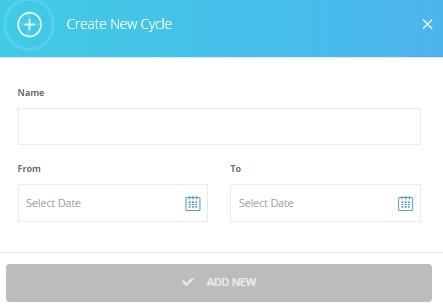 Page 50 Create New Cycle 6. Type a cycle name in the Name field. 7. In the Frm and T fields, click and select the apprpriate start and end dates (e.g. September 22, 2016 and September 30, 2016).